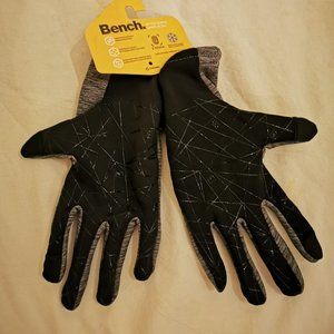 NWT Bench grey black thermal active driving gloves